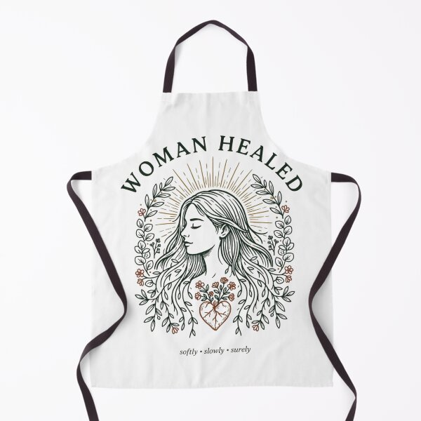 Item preview, Woman Healed Self Care Floral Heart Line Art Illustration designed and sold by velorea.