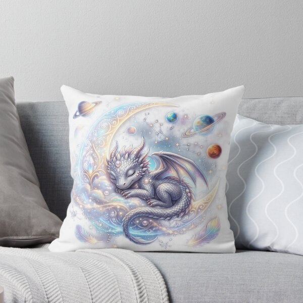 Item preview, Baby dragon sleeping on moon designed and sold by kidoramagic.