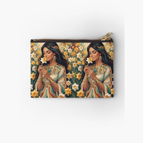 Item preview, Egyptian Queen in a Daffodil Field: Ancient Pharaonic Floral Art designed and sold by ShadowArtEG.