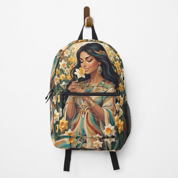 Item preview, Egyptian Queen in a Daffodil Field: Ancient Pharaonic Floral Art designed and sold by ShadowArtEG.