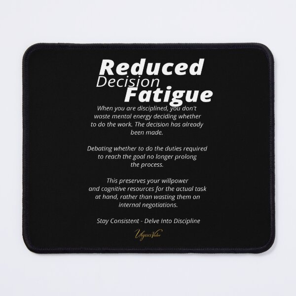 Item preview, Reduced Decision Fatigue designed and sold by Ulysses Valor.
