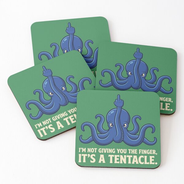 Item preview, It's A Tentacle Not The Finger - Funny Rude Octopus designed and sold by Amir Faysal.