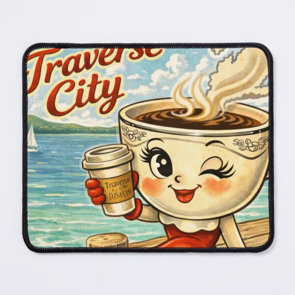 Item preview, Greetings from Traverse City | Great Lakes Art designed and sold by FreshWaterWares.
