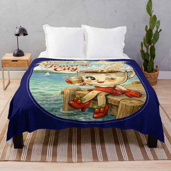 Item preview, Greetings from Traverse City | Great Lakes Art designed and sold by FreshWaterWares.