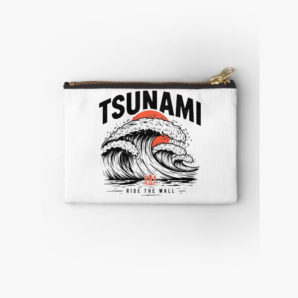 Item preview, Tsunami Ride The Wall Vintage Surfing Wave Graphic designed and sold by velorea.