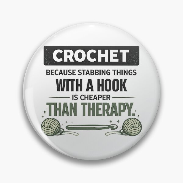 Item preview, Crochet Cheaper Than Therapy Funny Hook Gift Knitting Humor designed and sold by Voxly.