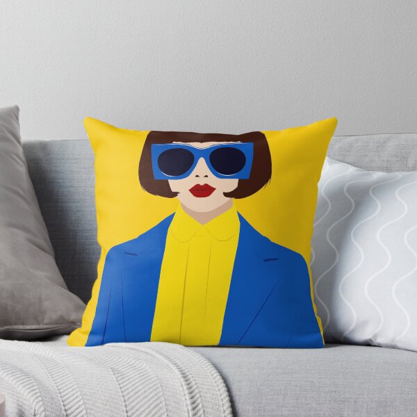 Item preview, Golden Pop Chic – Minimalist Fashion Portrait in Blue & Yellow | Modern Pop Art Print designed and sold by dennaibz.