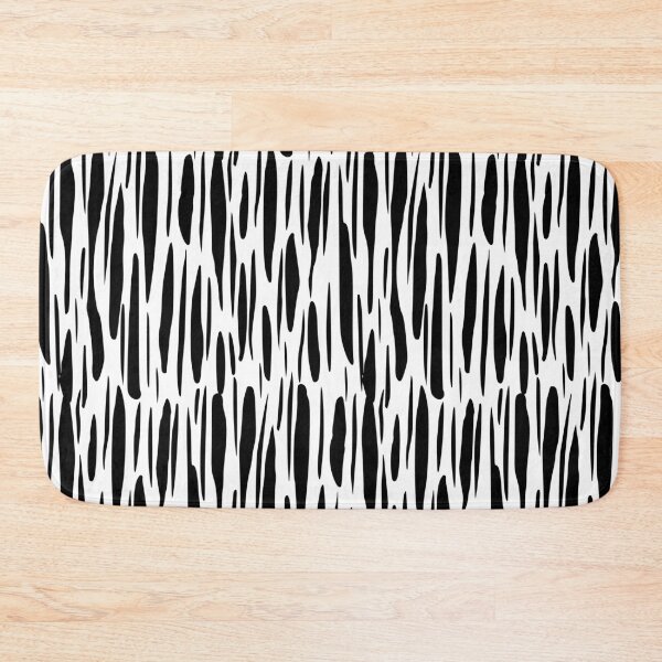 Item preview, Black and White Abstract Brushstroke Pattern Illustration designed and sold by BetweenForms.