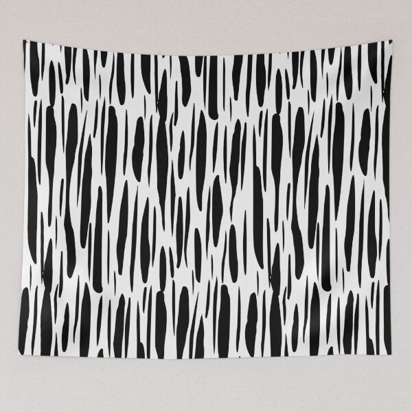Item preview, Black and White Abstract Brushstroke Pattern Illustration designed and sold by BetweenForms.