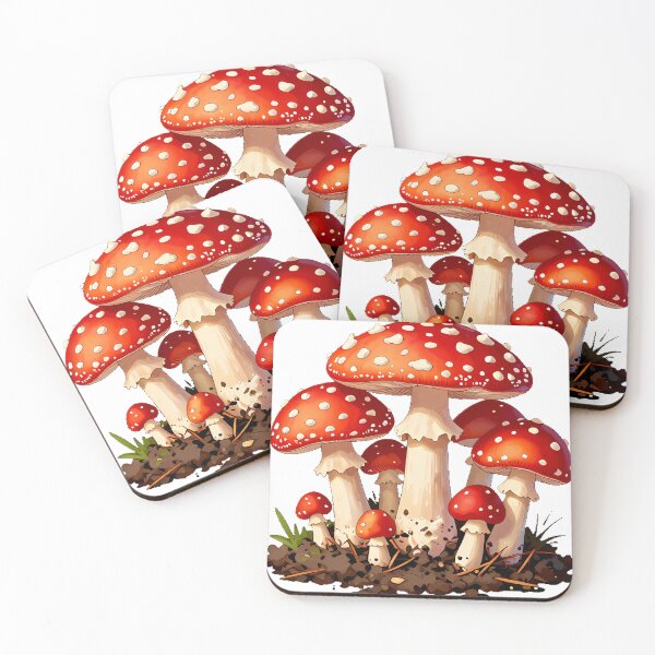 Item preview, Amanita Fly Agaric Cluster designed and sold by IllumeInk.
