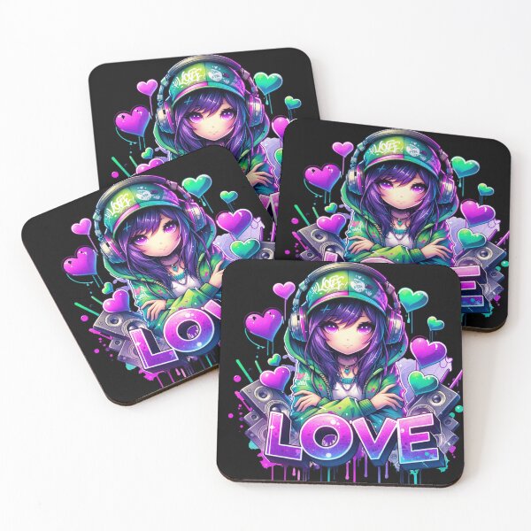 Item preview, Cherish – Neon Love Anime Girl designed and sold by bella-rosa87.