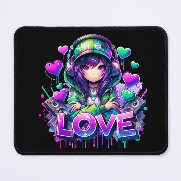 Item preview, Cherish – Neon Love Anime Girl designed and sold by bella-rosa87.