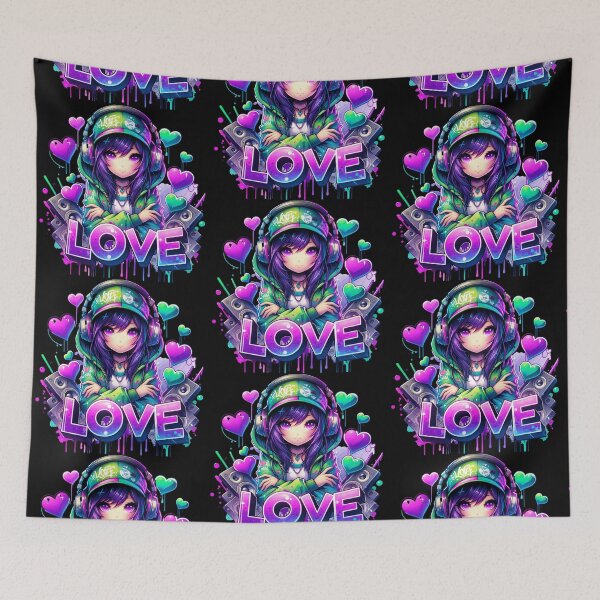 Item preview, Cherish – Neon Love Anime Girl designed and sold by bella-rosa87.