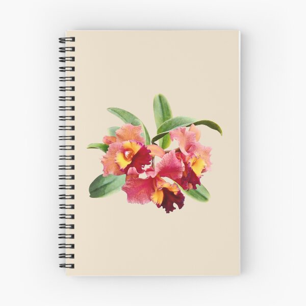 Item preview, Peach and Crimson Cattleya Orchids designed and sold by Susan Savad.