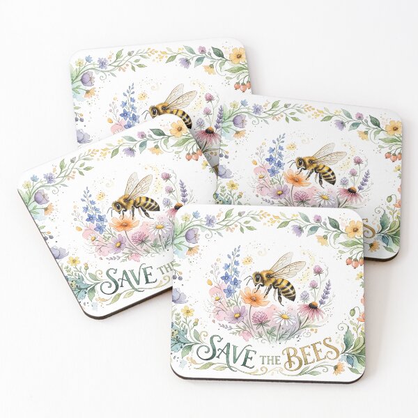 Item preview, Save The Bees Floral designed and sold by Wildflower-Whim.