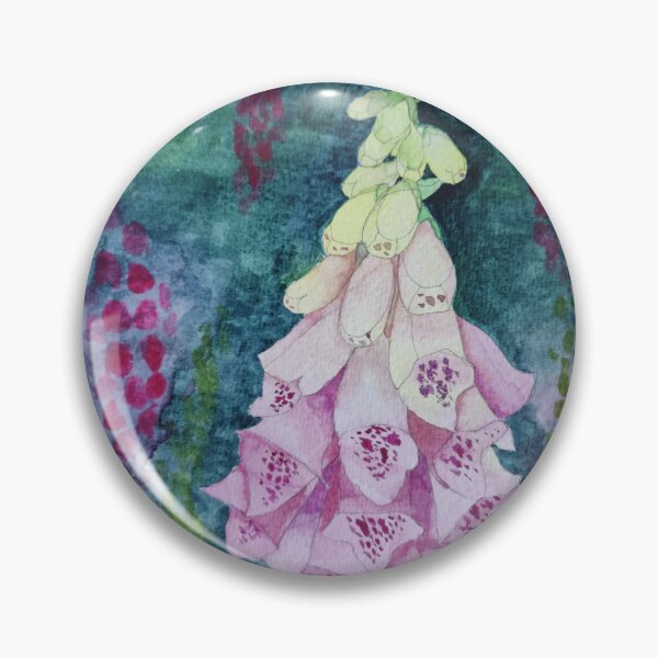 Item preview, Pink foxglove digitalis watercolour art painting  designed and sold by esvb.