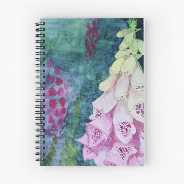 Item preview, Pink foxglove digitalis watercolour art painting  designed and sold by esvb.