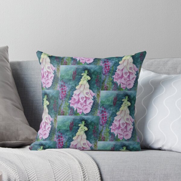 Item preview, Pink foxglove digitalis watercolour art painting  designed and sold by esvb.