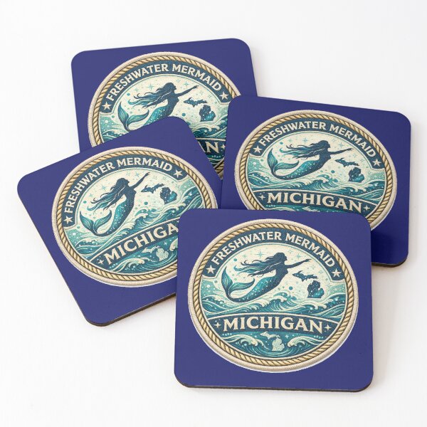 Item preview, Freshwater Mermaid Michigan | Great Lakes Art designed and sold by FreshWaterWares.