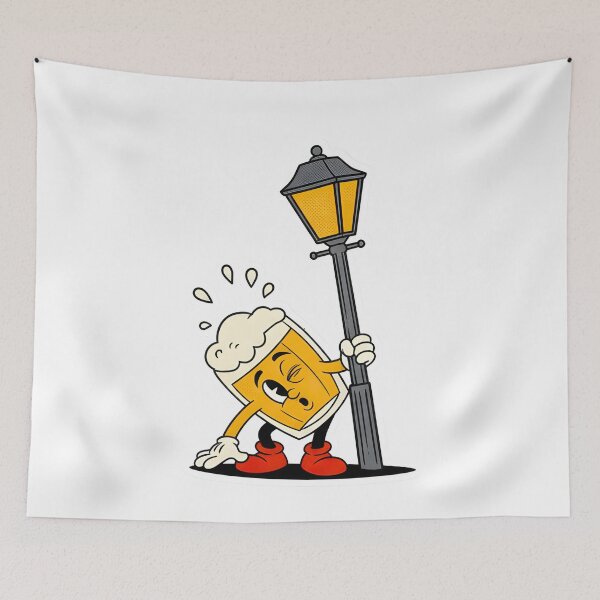 Item preview, A FUNNY GLASS OF BEER ATTACHED TO A LIGHT POST designed and sold by infinitearte.
