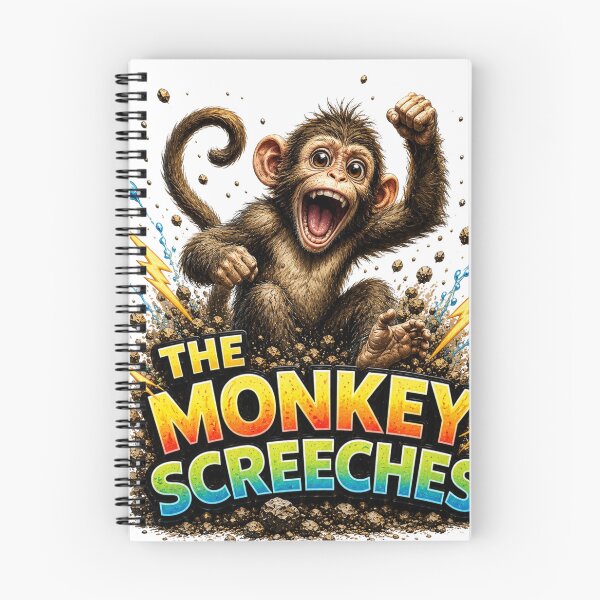 Item preview, The Monkey Screeches – Funny Monkey Illustration designed and sold by CMA Design Studio.