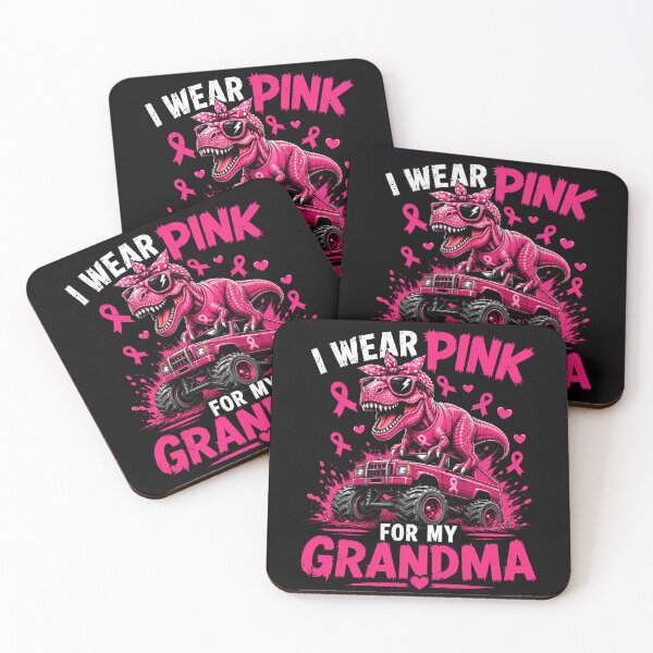 Item preview, I Wear Pink for My Grandma Breast Cancer Awareness Dinosaur | Pink Ribbon Dinosaur | Support Cancer Fighter Gift designed and sold by 76Valeria.