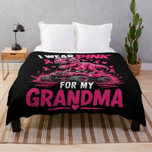 Item preview, I Wear Pink for My Grandma Breast Cancer Awareness Dinosaur | Pink Ribbon Dinosaur | Support Cancer Fighter Gift designed and sold by 76Valeria.