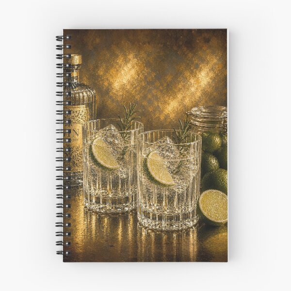 Item preview, Golden Hour Gin & Tonic | Luxury Bar Wall Art designed and sold by CottageArtistry.