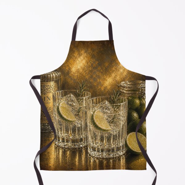 Item preview, Golden Hour Gin & Tonic | Luxury Bar Wall Art designed and sold by CottageArtistry.