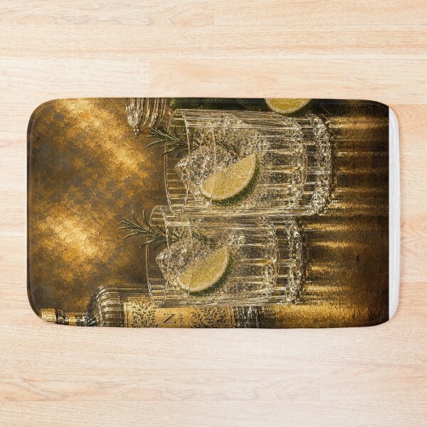 Item preview, Golden Hour Gin & Tonic | Luxury Bar Wall Art designed and sold by CottageArtistry.