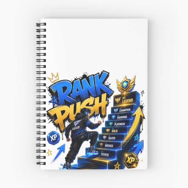 Item preview, RANK PUSH Gaming Sticker | Competitive Gamer Esports Design designed and sold by Stylestickers55.