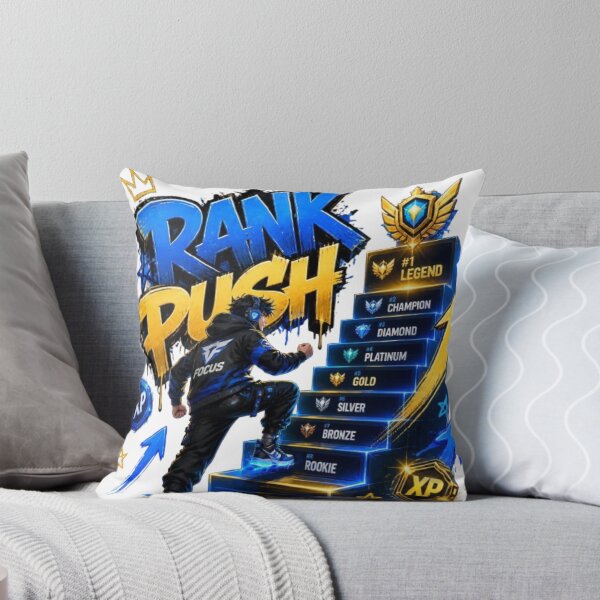 Item preview, RANK PUSH Gaming Sticker | Competitive Gamer Esports Design designed and sold by Stylestickers55.