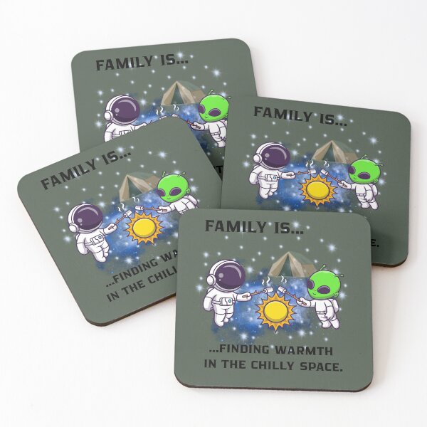 Item preview, Family Is Finding Warmth In Chilly Space Art designed and sold by AhmadAnnaPrints.