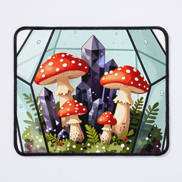 Item preview, Mushroom and Crystal Terrarium designed and sold by IllumeInk.