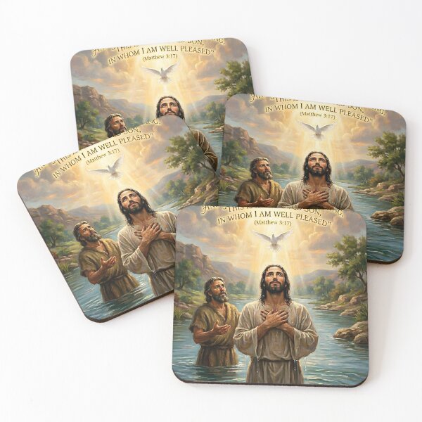 Item preview, Holy Trinity Father Son Holy Ghost Jesus Baptism designed and sold by ArtByJerryR.