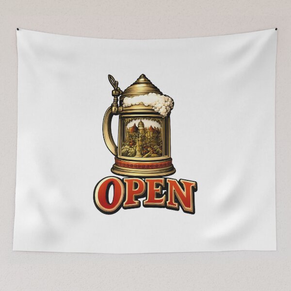 Item preview, GERMAN BEER MUG WITH OPEN WRITING designed and sold by infinitearte.