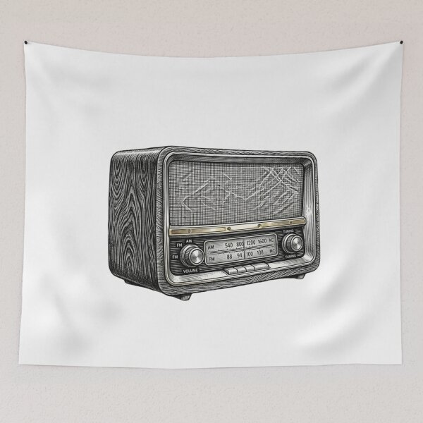 Item preview, Radio - Realistic Minimalistic Black and White designed and sold by Minimalisticaly.