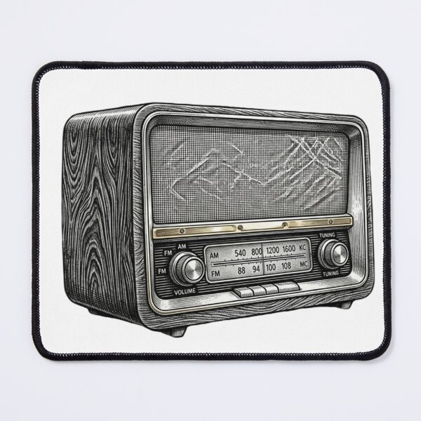 Item preview, Radio - Realistic Minimalistic Black and White designed and sold by Minimalisticaly.