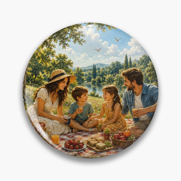 Item preview, Happy Family Picnic Nature Adventure Design designed and sold by NestDesigns01.