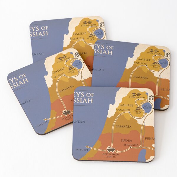 Item preview, The Journeys of the Messiah Minimalist Map designed and sold by ArtByJerryR.