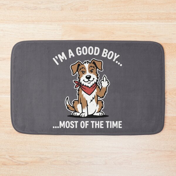 Item preview, Good Boy Most Of The Time - Funny Dog Middle Finger designed and sold by Amir Faysal.