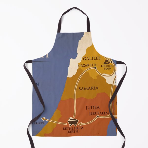 Item preview, The Journeys of the Messiah Minimalist Map designed and sold by ArtByJerryR.