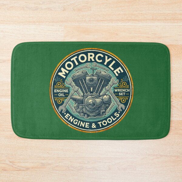 Item preview, AN OLD ROUND TIN SIGN WITH MOTOR AND WRENCHES designed and sold by infinitearte.
