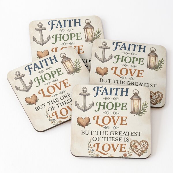 Item preview, 1 Corinthians 13:13 Faith Hope Love Scripture Art designed and sold by ArtByJerryR.