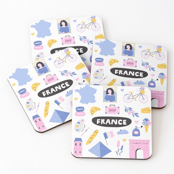 Item preview, Cute French Culture Sticker Pack | Pastel France Landmarks Pattern Art designed and sold by RiderSpoon.