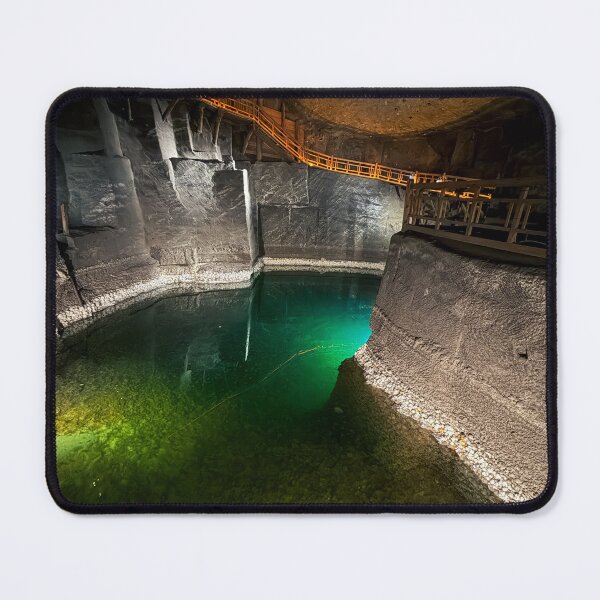 Item preview, Dark salt lake inside Wieliczka Salt Mine designed and sold by offdutyplaces.