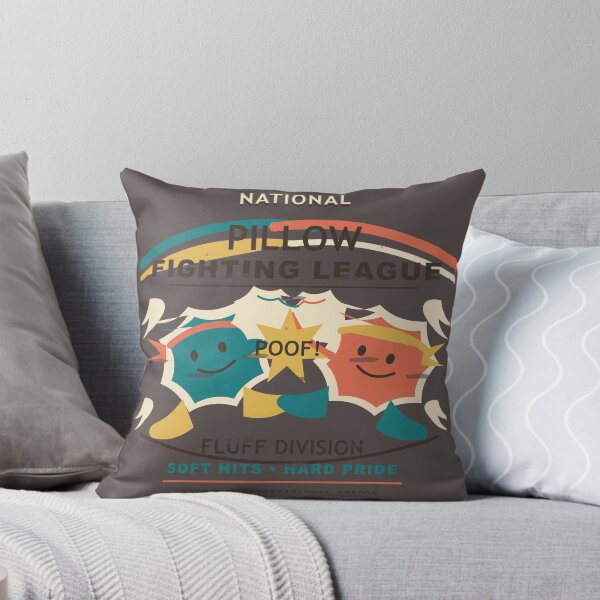 Item preview, National Pillow Fighting League – Retro Funny Sports Design designed and sold by WORN.THOUGHTS.