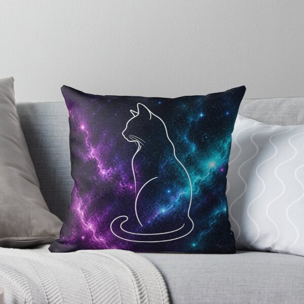 Item preview, Cosmic Cat Line Art Nebulae Space  designed and sold by Broken143.