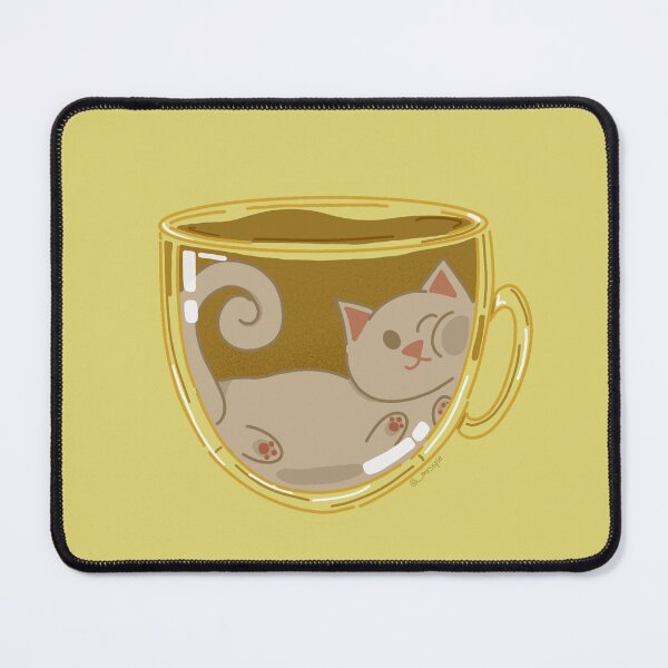 Item preview, White cat in a cup of coffee designed and sold by Spie-arts.