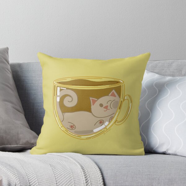 Item preview, White cat in a cup of coffee designed and sold by Spie-arts.